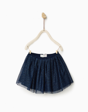 Shiny Polka Dot Tulle Skirt